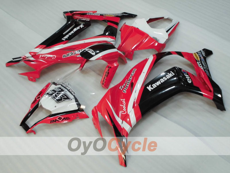 Einspritzverkleidungssatz für 11-15 NINJA ZX-10R - Rot, Schwarz - PIRELLI #OYO87903140