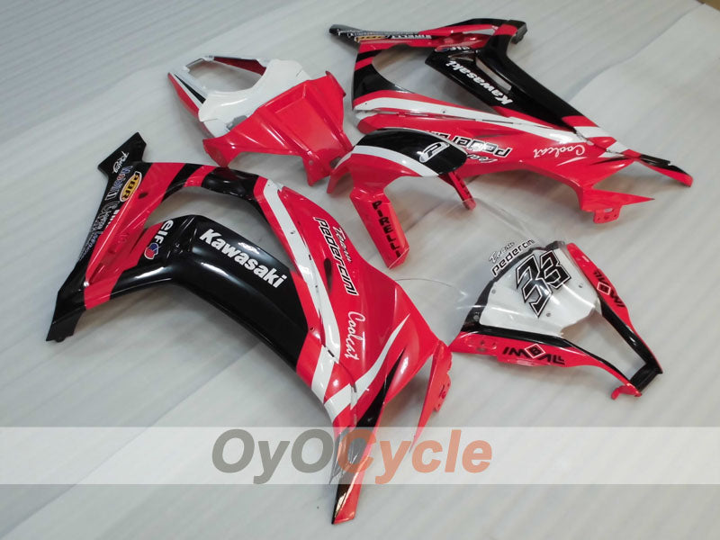 Einspritzverkleidungssatz für 11-15 NINJA ZX-10R - Rot, Schwarz - PIRELLI #OYO87903140
