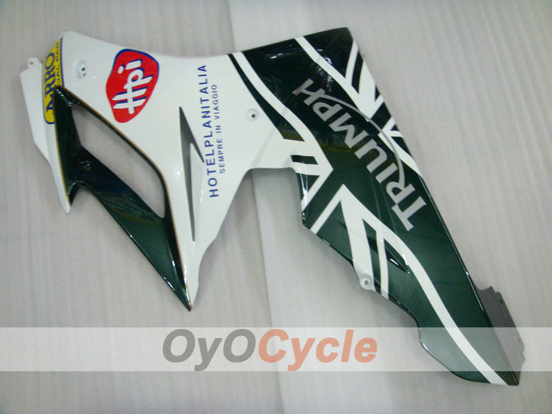 Einspritzverkleidungssatz für Triumph Daytona 675 06-08 - Grün, Weiß - Werksdesign #OYO87903151