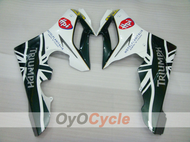 Einspritzverkleidungssatz für Triumph Daytona 675 06-08 - Grün, Weiß - Werksdesign #OYO87903151