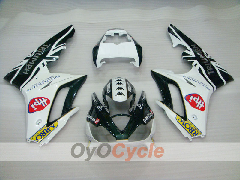 Einspritzverkleidungssatz für Triumph Daytona 675 06-08 - Grün, Weiß - Werksdesign #OYO87903151