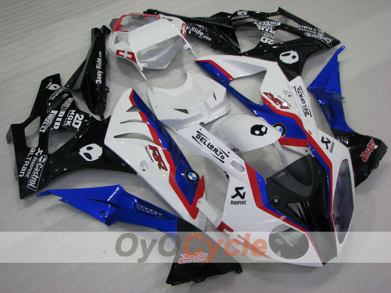 Einspritzverkleidungssatz für BMW S1000RR 09-14 - Blau, Weiß - Castrol #OYO87903154