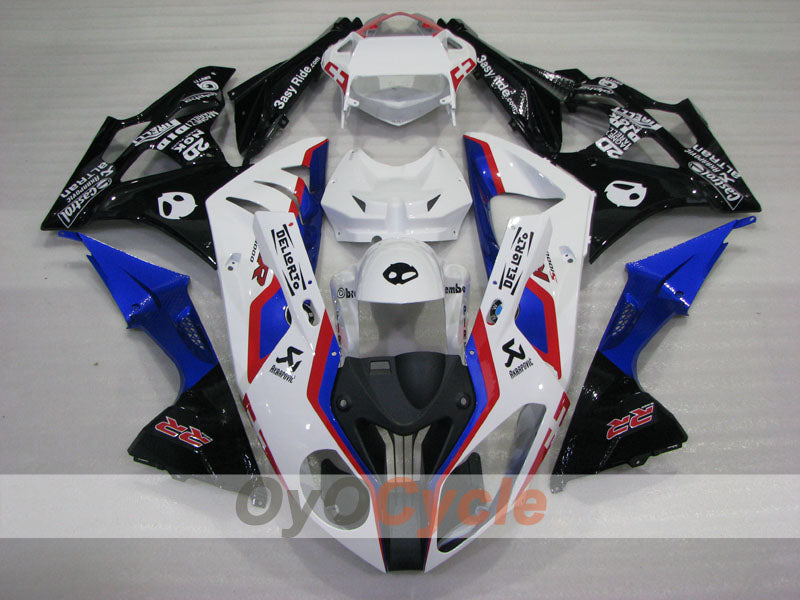 Einspritzverkleidungssatz für BMW S1000RR 09-14 - Blau, Weiß - Castrol #OYO87903154