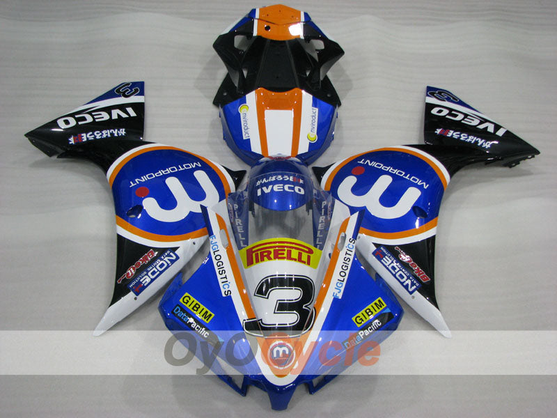Einspritzverkleidungssatz für 12-14 YZF-R1 - Blau, Schwarz - Werksdesign #OYO87903171
