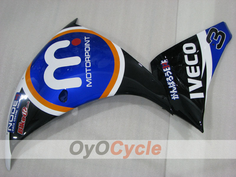 Einspritzverkleidungssatz für 12-14 YZF-R1 - Blau, Schwarz - Werksdesign #OYO87903171