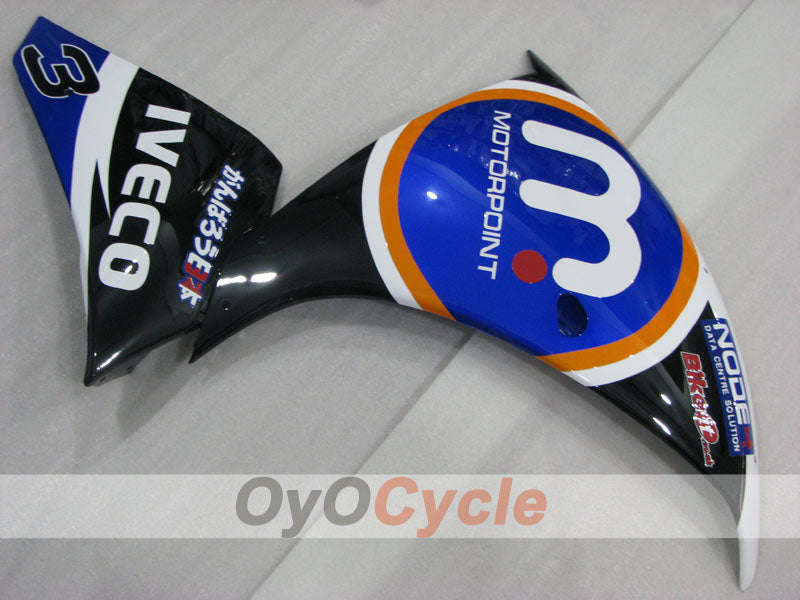 Einspritzverkleidungssatz für 12-14 YZF-R1 - Blau, Schwarz - Werksdesign #OYO87903171