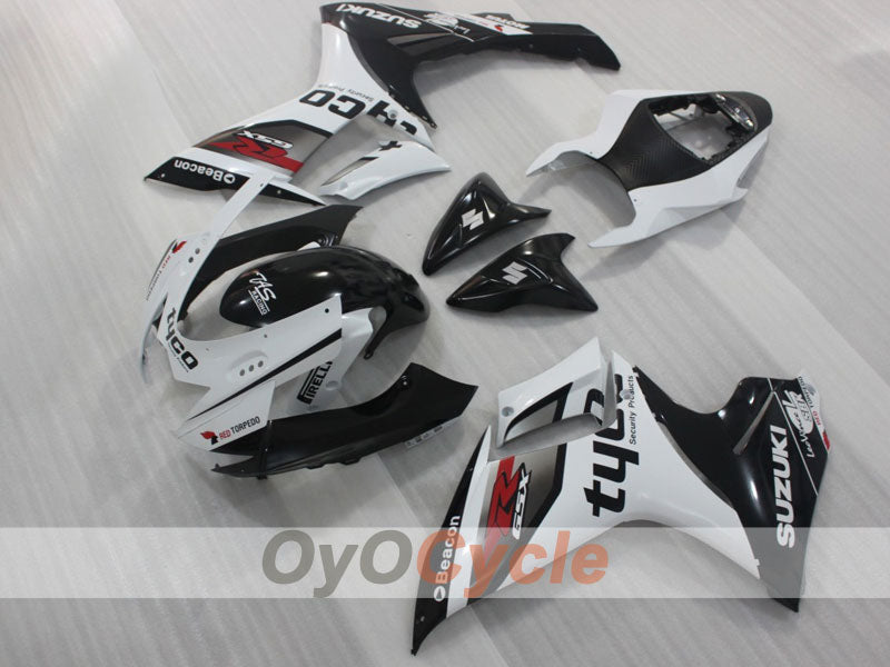 Einspritz-Verkleidungssatz für 11-26 GSX R750 - Weiß, Schwarz - Werksstil #OYO87903198