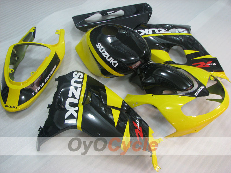 Verkleidungssatz für Einspritzmodelle der TL1000R, 98-03 - Gelb, Schwarz - Werksstil #OYO87903289