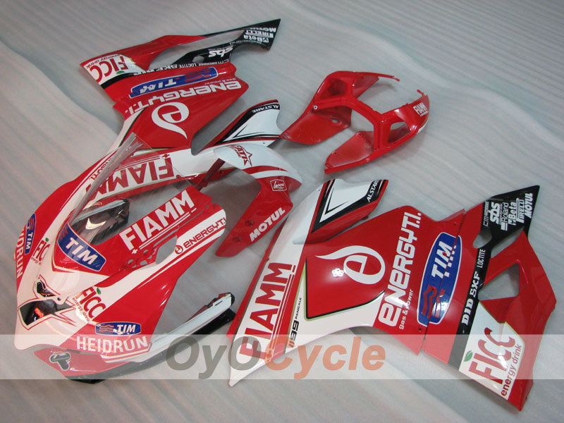 Einspritz-Verkleidungssatz für Ducati 1199, Baujahre 11-14 - Rot, Weiß - FIAMM #OYO87903383 Zweitbild