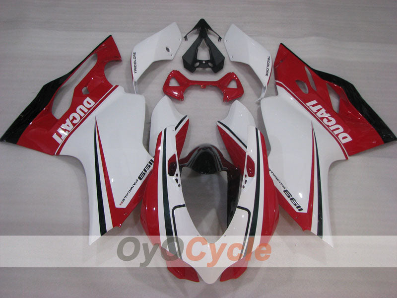 Einspritz-Verkleidungssatz für Ducati 1199, Baujahre 11-14 - Rot, Weiß - Werksstil #OYO87903386 Zweitbild