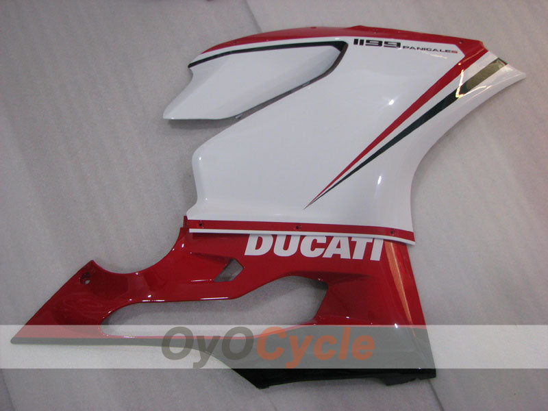 Einspritz-Verkleidungssatz für Ducati 1199, Baujahre 11-14 - Rot, Weiß - Werksstil #OYO87903386
