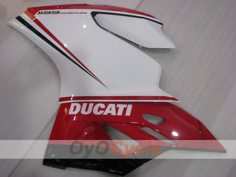 Einspritz-Verkleidungssatz für Ducati 1199, Baujahre 11-14 - Rot, Weiß - Werksstil #OYO87903386
