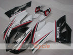 Einspritz-Verkleidungskit für Ducati 1199, Baujahre 11-14 - Weiß, Schwarz - Werksstil #OYO87903393