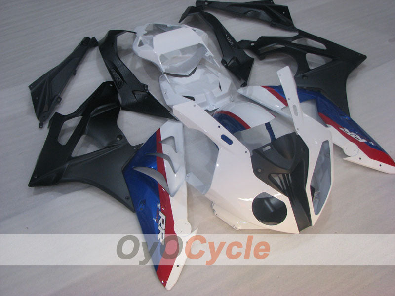 Einspritz-Verkleidungskit für BMW S1000RR, Baujahre 09-14 - Weiß, Schwarz - Werksstil #OYO87904541