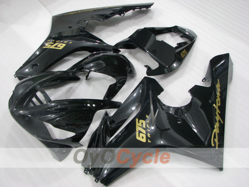 Spritzverkleidungssatz für Triumph Daytona 675, 06-08 - Schwarz - Werksdesign #OYO87904570 Zweitbild