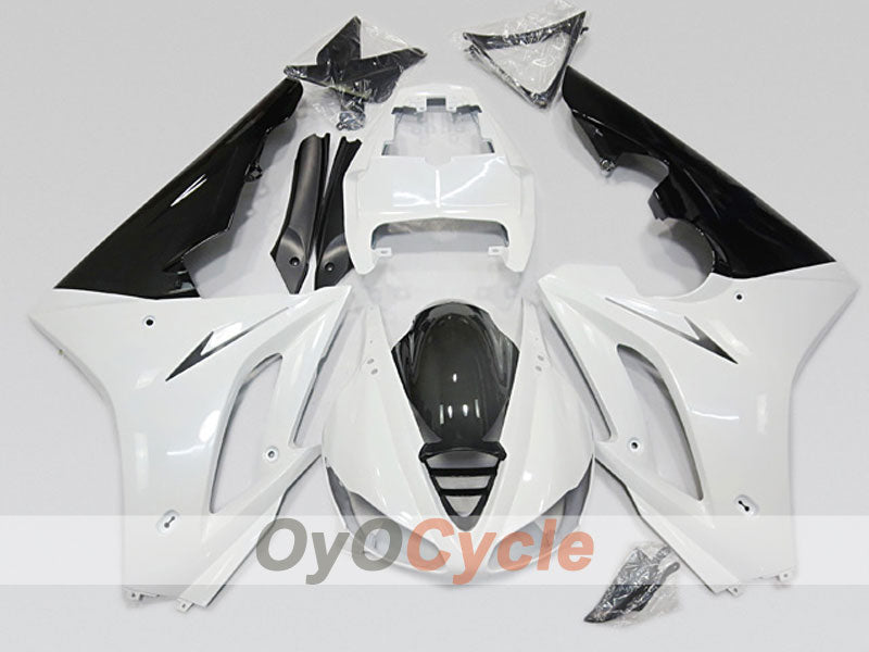 Spritzverkleidungssatz für Triumph Daytona 675, 09-12 - Weiß, Schwarz - Werksdesign #OYO87904576
