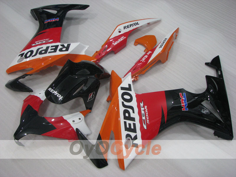 Spritzverkleidungssatz für CBR500R, 13-15 - Rot, Orange, Schwarz - Repsol #OYO87904581 Hauptbild