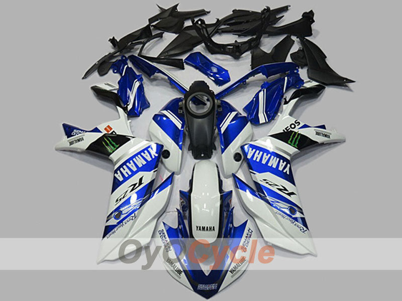 Einspritzverkleidungssatz für 14-15 YZF-R3 - Blau, Weiß - Werksstil #OYO87904585