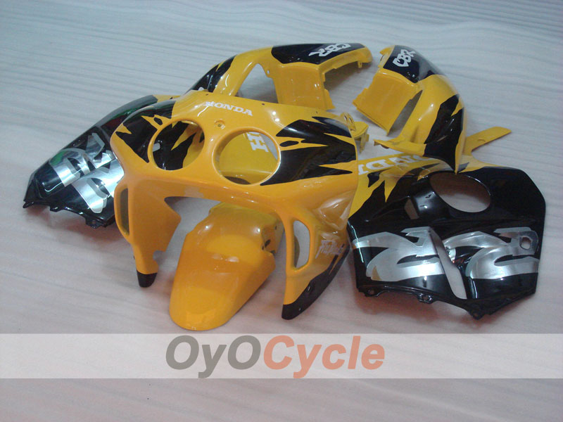 Verkleidungssatz für die CBR250RR 90-94 - Gelb, Schwarz - Werksstil #OYO87904758