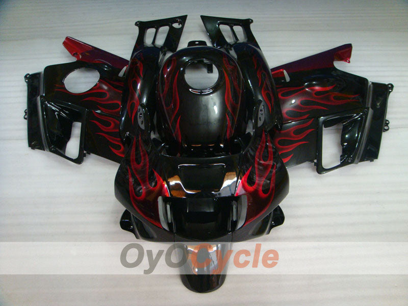 Verkleidungssatz für Honda CBR600 F2, Baujahre 91-94 - Rot, Schwarz - Flame #OYO87904771 Zweitbild