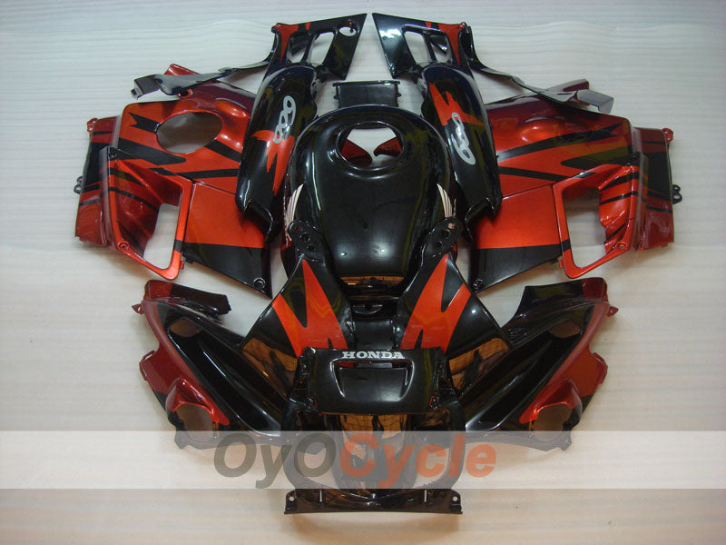 Verkleidungssatz für Honda CBR600 F2, Baujahre 91-94 - Orange, Schwarz - Werksstil #OYO87904775