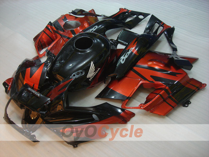 Verkleidungssatz für Honda CBR600 F2, Baujahre 91-94 - Orange, Schwarz - Werksstil #OYO87904775