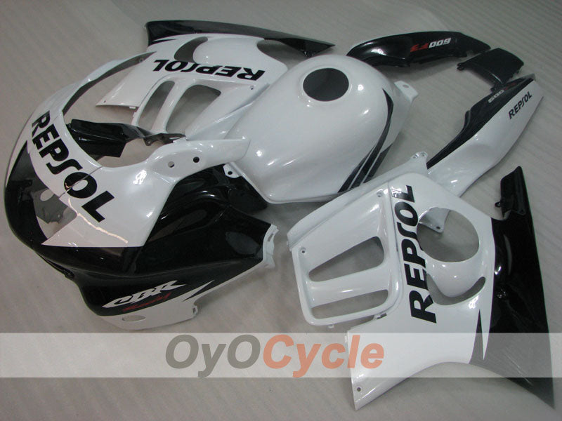 Spritzguss-Verkleidungssatz für CBR600F3, Baujahre 95-96 - Weiß, Schwarz - Repsol #OYO87904779 Hauptbild