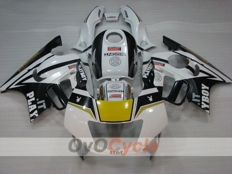 Verkleidungssatz für Einspritzung für 97-98 CBR600F3 - Weiß, Schwarz - PlayBoy #OYO87904802 Zweitbild