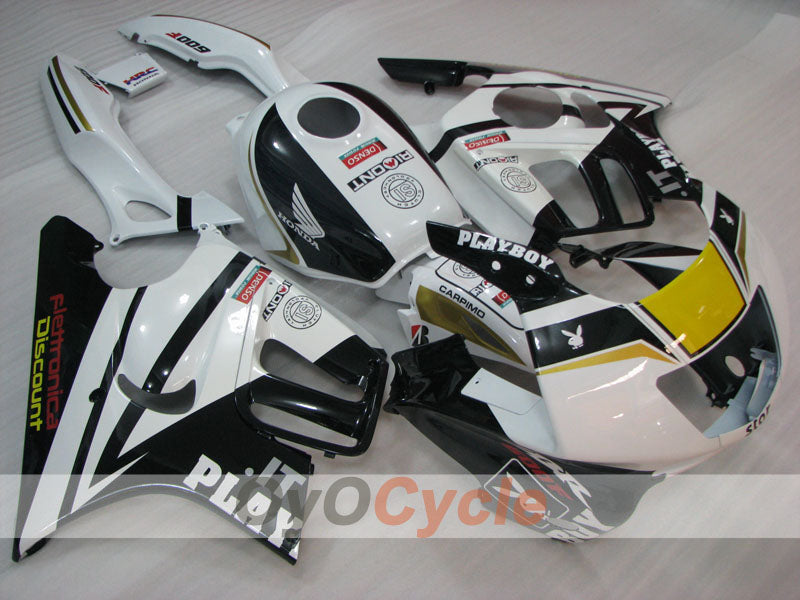 Verkleidungssatz für Einspritzung für 97-98 CBR600F3 - Weiß, Schwarz - PlayBoy #OYO87904802 Hauptbild