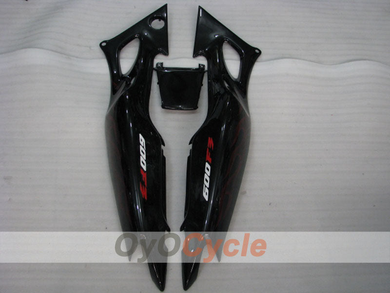 Verkleidungssatz für Einspritzung für CBR600F3 97-98 - Rot, Schwarz - Flamme #OYO87900066