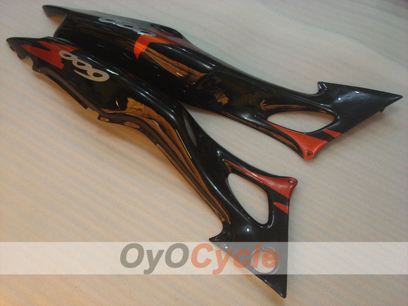 Verkleidungssatz für Einspritzermodelle, CBR600F3 97-98 - Orange, Schwarz - Werksstil #OYO87900079