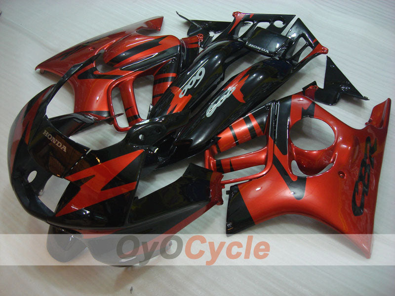Verkleidungssatz für Einspritzermodelle, CBR600F3 97-98 - Orange, Schwarz - Werksstil #OYO87900079