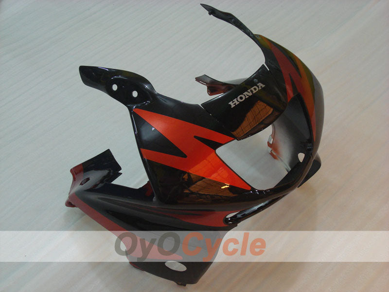 Verkleidungssatz für Einspritzermodelle, CBR600F3 97-98 - Orange, Schwarz - Werksstil #OYO87900079