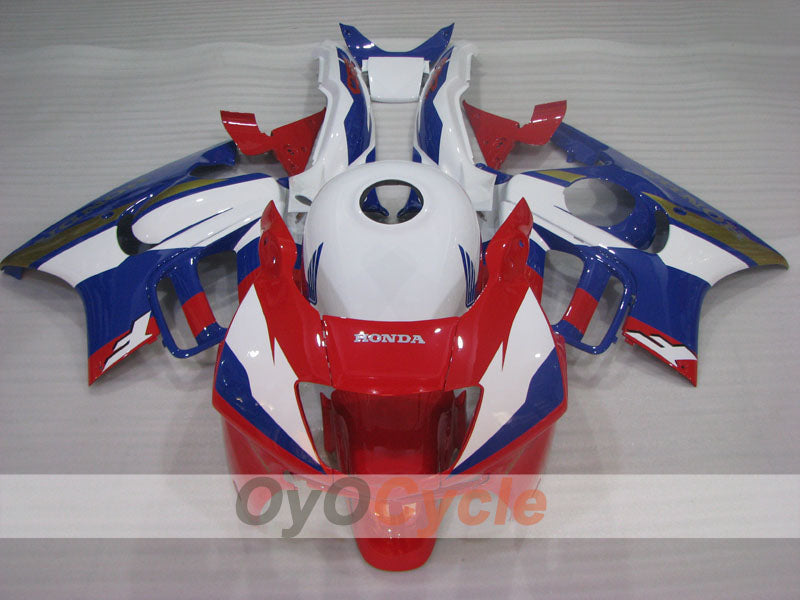 Verkleidungssatz für Einspritzermodelle, CBR600F3 97-98 - Blau, Weiß - Werksstil #OYO87900081
