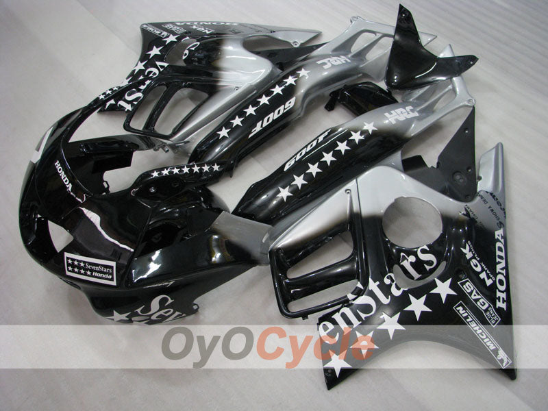 Einspritzverkleidungssatz für 95-96 CBR600F3 - Schwarz, Silber - SevenStars #OYO87902758 Hauptbild