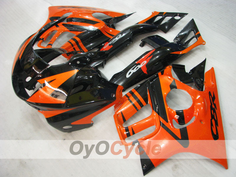 Verkleidungssatz für Einspritzmodelle 95-96 CBR600F3 - Orange, Schwarz - Werksstil #OYO87902776