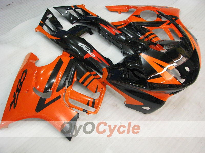 Verkleidungssatz für Einspritzmodelle 95-96 CBR600F3 - Orange, Schwarz - Werksstil #OYO87902776
