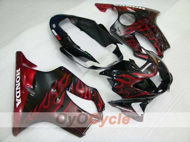Verkleidungssatz für Einspritzermodelle der CBR600F4 99-00 - Rot, Schwarz - Flame #OYO87900110 Hauptbild