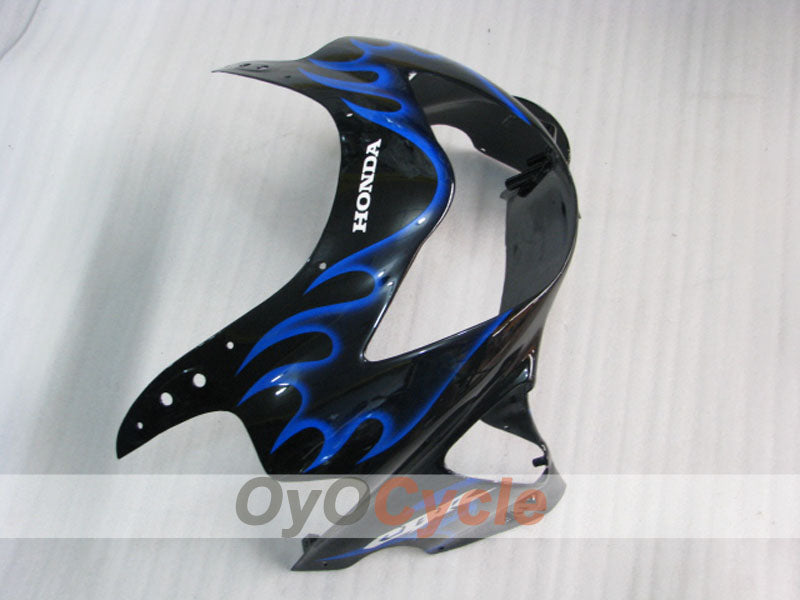 Verkleidungssatz für Einspritzermodelle der CBR600F4 99-00 - Blau, Schwarz - Flame #OYO87900111