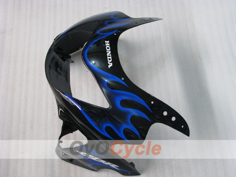 Verkleidungssatz für Einspritzermodelle der CBR600F4 99-00 - Blau, Schwarz - Flame #OYO87900111