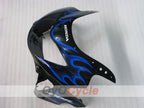 Verkleidungssatz für Einspritzermodelle der CBR600F4 99-00 - Blau, Schwarz - Flame #OYO87900111
