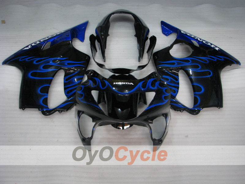 Verkleidungssatz für Einspritzermodelle der CBR600F4 99-00 - Blau, Schwarz - Flame #OYO87900111 Zweitbild