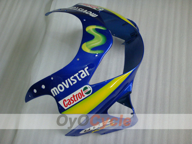 Verkleidungssatz für Einspritzmodelle 99-00 CBR600F4 - Gelb, Weiß - Castrol, Movistar #OYO87900116