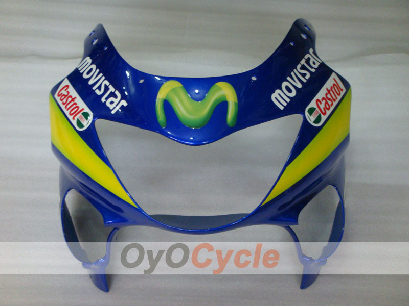 Verkleidungssatz für Einspritzmodelle 99-00 CBR600F4 - Gelb, Weiß - Castrol, Movistar #OYO87900116