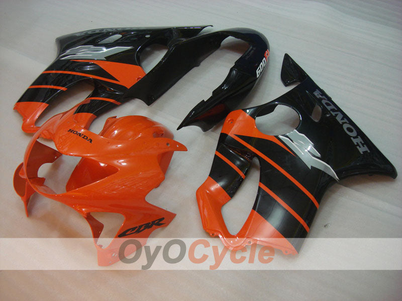 Verkleidungssatz für Einspritzmodelle 99-00 CBR600F4 - Orange, Schwarz - Werksstil #OYO87900124
