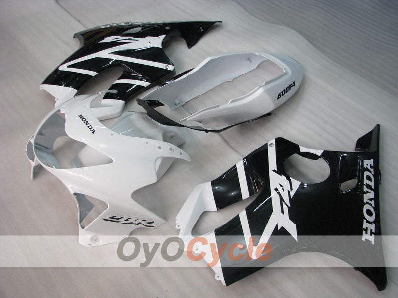Einspritz-Verkleidungssatz für CBR600F4 99-00 - Weiß, Schwarz - Werksdesign #OYO87900129