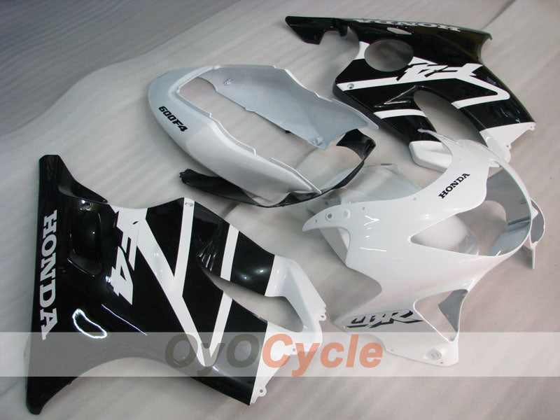 Einspritz-Verkleidungssatz für CBR600F4 99-00 - Weiß, Schwarz - Werksdesign #OYO87900129