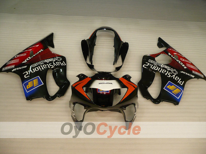 Einspritz-Verkleidungssatz für 99-00 CBR600F4 - Rot, Schwarz - DUNLOP, Play Station #OYO87900138 Zweitbild