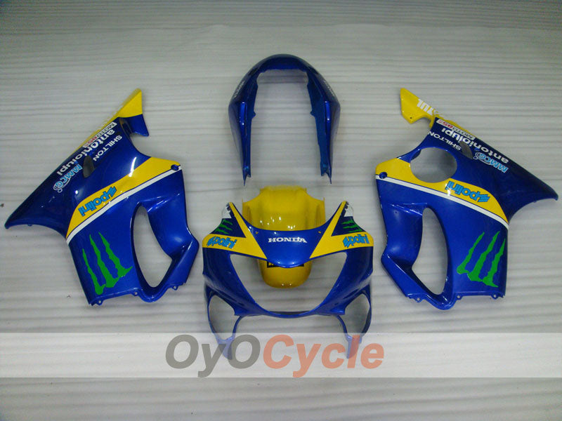 Einspritzverkleidungs-Kit für CBR600F4 99-00 - Gelb, Blau - Monster, MOTUL #OYO87904844 Zweitbild