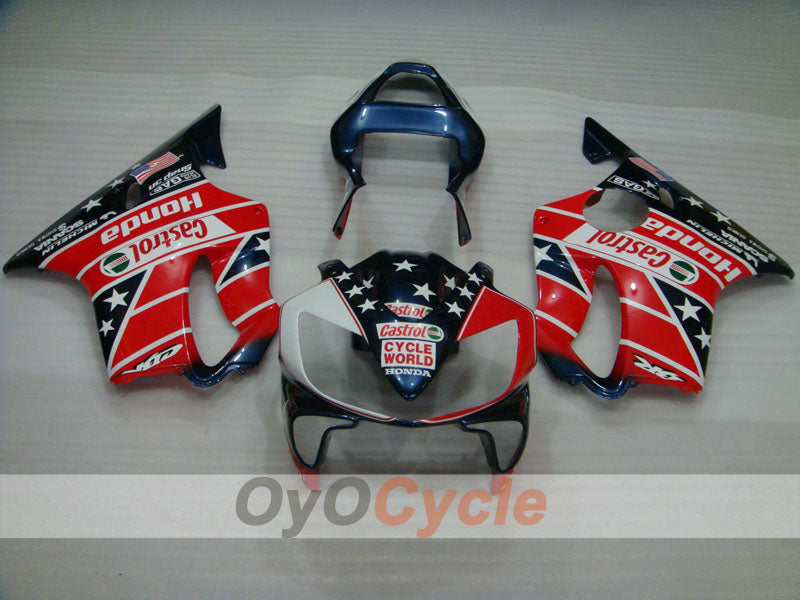 Einspritzverkleidungs-Kit für CBR600F4i 04-07 - Rot, Blau - Castrol #OYO87904851 Zweitbild